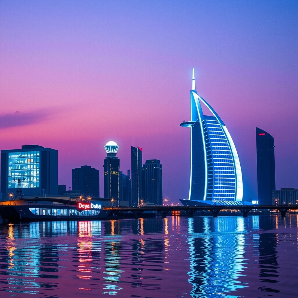 Futuristic Doha Skyline